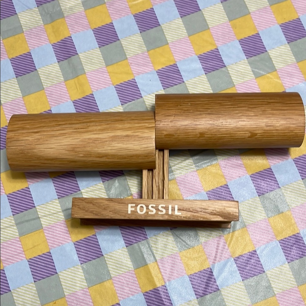 Fossil Wooden Watch Holder
